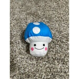 Blue and White Mushroom Plush